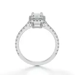 Pierścionek zaręczynowy z diamentem Emerald Halo SBPZ_086
